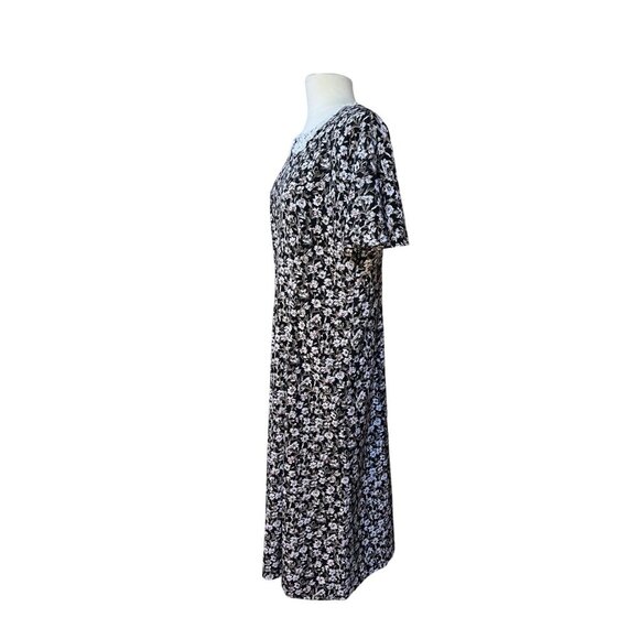 Vintage 1980s Breli Originals Floral Maxi Dress With Lace Collar 14 Cottagecore - Picture 5 of 9